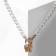 Piece "butterfly" pearl dew, white color in gold, 40 cm