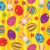 A set of napkins for setting the table "Geometric patterns on eggs", rectangular, size 32x46 cm, 4 pcs