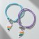 Bracelets "Demetrons" Rainbow in the heart, colored, d = 6 cm