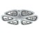 Causteen with PDU 1547/6wt LED 96W 3000-6000k Dimmer White 48x48x7 cm Bayerlux