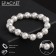 Bracelet Pearl "Bride" with rhinestones, ball No. 10, white color, d = 5.5 cm