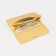 Women's wallet on the button, yellow color
