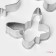 A set of forms for cutting the cookie “butterfly”, 3 pcs, chrome -colored color