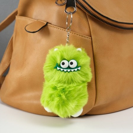 Fluffy on the ring "Monster Zubastik" green 10x8x8 cm