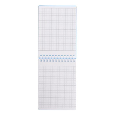 Notepad A6, 80 sheets of a cage, on the crest of canvas blue, plastic cover, micropercitual for separation-2