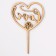 Topper wooden "heart" with sparkles, color gold