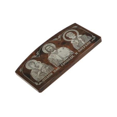 The icon in the car saves us, Lord, and save, triptych, 8.5 cm-1