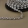 Beads on threads, flat, 6 mm, 9 ± 1 m, silver color