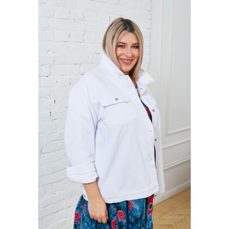 Women's jacket, size 68, white color-2