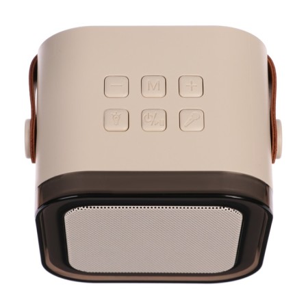 Mini Karaoke system K12, 5 W, 2 microphone, 800/400 mach, Jack 3.5, Type-s, USB, RGB, beige-2