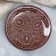 Plant of Rishtan ceramics "Patterns", brown, flat, 15 cm
