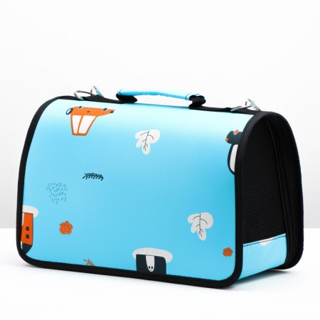 Bag - Animal Carrying "Traveler", Blue, Size S, 37.5 x 17 x 22 cm-2