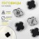 A set of buttons on the leg "Clover", d = 13 mm, 5 pcs, black/silver color
