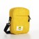 Youth bag with zipper, yellow color