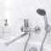Bath mixer RMS SL86-006E, single-leaf, pour 27 cm, wall, chrome