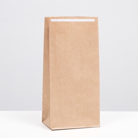 Craft package Paper bearing, rectangular bottom, with adhesive tape 12 x 8 x 25 cm