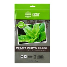 Photo paper for jet printing A4, 50 sheets Cactus, 150 g/m2, one -sided, glossy, in the bag