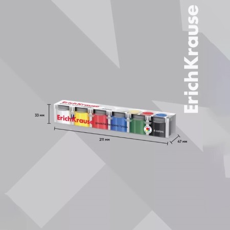 Gouache 6 colors x 15 ml, Erich Krause Basic, in economical packaging, cardboard sleeve-5