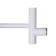 Water towel "Sanprise" Aurora P5, 300x600 mm, side connector., White matte