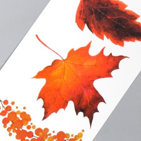 Tattoo on the body color "leaves" mix 10.5x6 cm-2