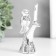 Souvenir Ceramics "Vorozhushki on a tree" silver 7.5x3.7x10.5 cm