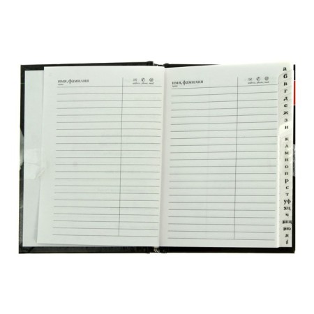 Telephone book A7, 48 sheets, cover of laminated cardboard, block 80 g/m2, mix-3