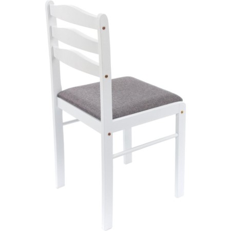 Wooden Camel Stew Massive/Fabric, White/Gray 40.5x43x84 cm-7