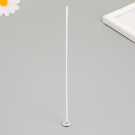Fitter for a candle cotton, white metal 18 cm