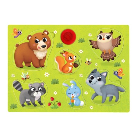 Wooden puzzle with the chip "Forest residents"