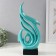 Souvenir Ceramics "Abstraction. Sea arrows" turquoise 7.5x18.5x41 cm