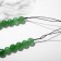 Beads on threads ball No. 6 faceted "agate green" (58 beads)