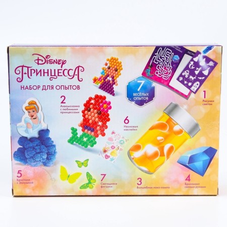 Set for experiments "7 funny experiments", 7 in 1, luminous, princesses-7