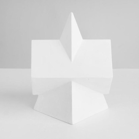 Geometric figure section of the parallelepiped in the pyramid, 20 cm (gypsum)-1
