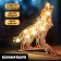 Wooden designer "Wolf", size 21x20 cm, garland in the kit