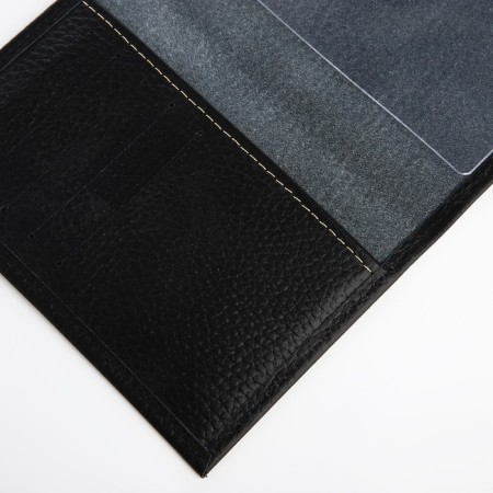 Passport cover, 5 pockets for cards, black-4