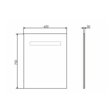 Mirror Comforty Viola 60, LED lighting, contactless sensor, 60x75 cm-1