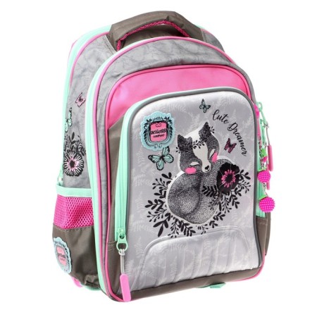 Frame backpack 39 x 29 x 17 cm, Across 179, gray/pink ACR22-179-9-1
