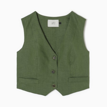 Women's vest MIST LINEN, p. 42, green-4