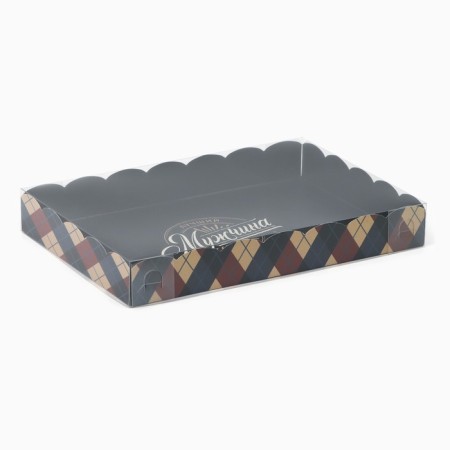 Box for confectionery products with PVC "Best Man", 22 × 15 × 3 cm-1