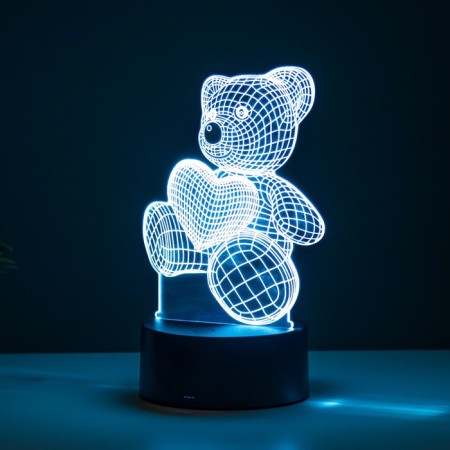 Touchscreen lamp "Mishutka" LED 7 colors USB/from Black Black Black Risalux-2
