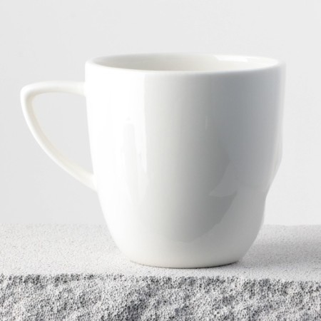Ceramic "Iceberg" mug, white 350 ml, white color-3