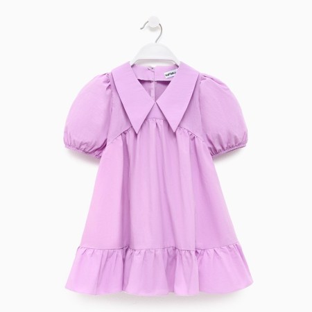 Baby dress with collar Kaftan, size 36 (134-140 cm), lilac color-6