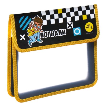 A5 notebook folder (240 x 205 x 40 mm), with Velcro valve, plastic/textiles, Hatber "Vlad A4"-1