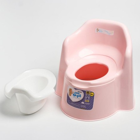 Children's Little King pot, removable bowl, pastel pink color-2