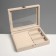 Standing for jewelry "Casket", 7 stripes, 3 cells, 20 × 15 × 4.5, beige color