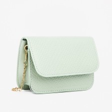 Baby bag on magnet, long chain, green color