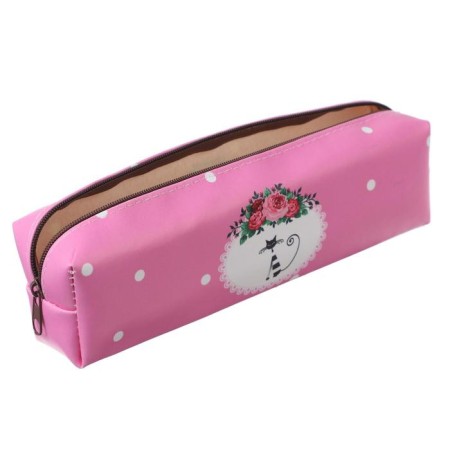 School pencil case with a zipper "cat", mix-3