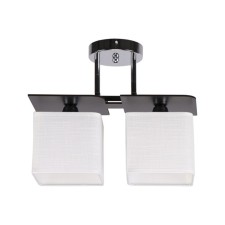 Светильник потолочный ЭкономСвет 24088/2BK WT, 2х60Вт, E27, 28х16х37 см, цвет чёрный