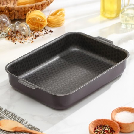 The baking sheet is "hostess", 23 × 30 cm, metal cover, anti -stick coating, burgundy color-3
