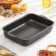 The baking sheet is "hostess", 23 × 30 cm, metal cover, anti -stick coating, burgundy color